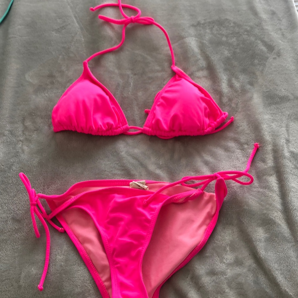 Hot pink swim suit